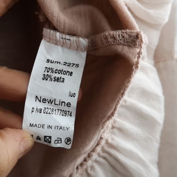 Cotton tunic with silk frill bottom - Picture 5 of 6